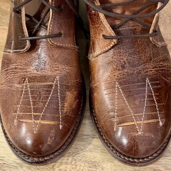 🤎 Gorgeous Bed Stu Brown Leather Ankle Boots - Picture 5 of 13
